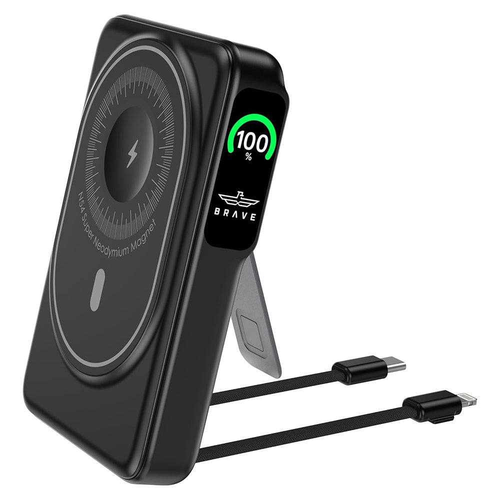 BRAVE-BP-24 6-IN-1 WIREIESS POWER Bank 10,000mAh WITH MAGSAfE, 22.5W Type-C