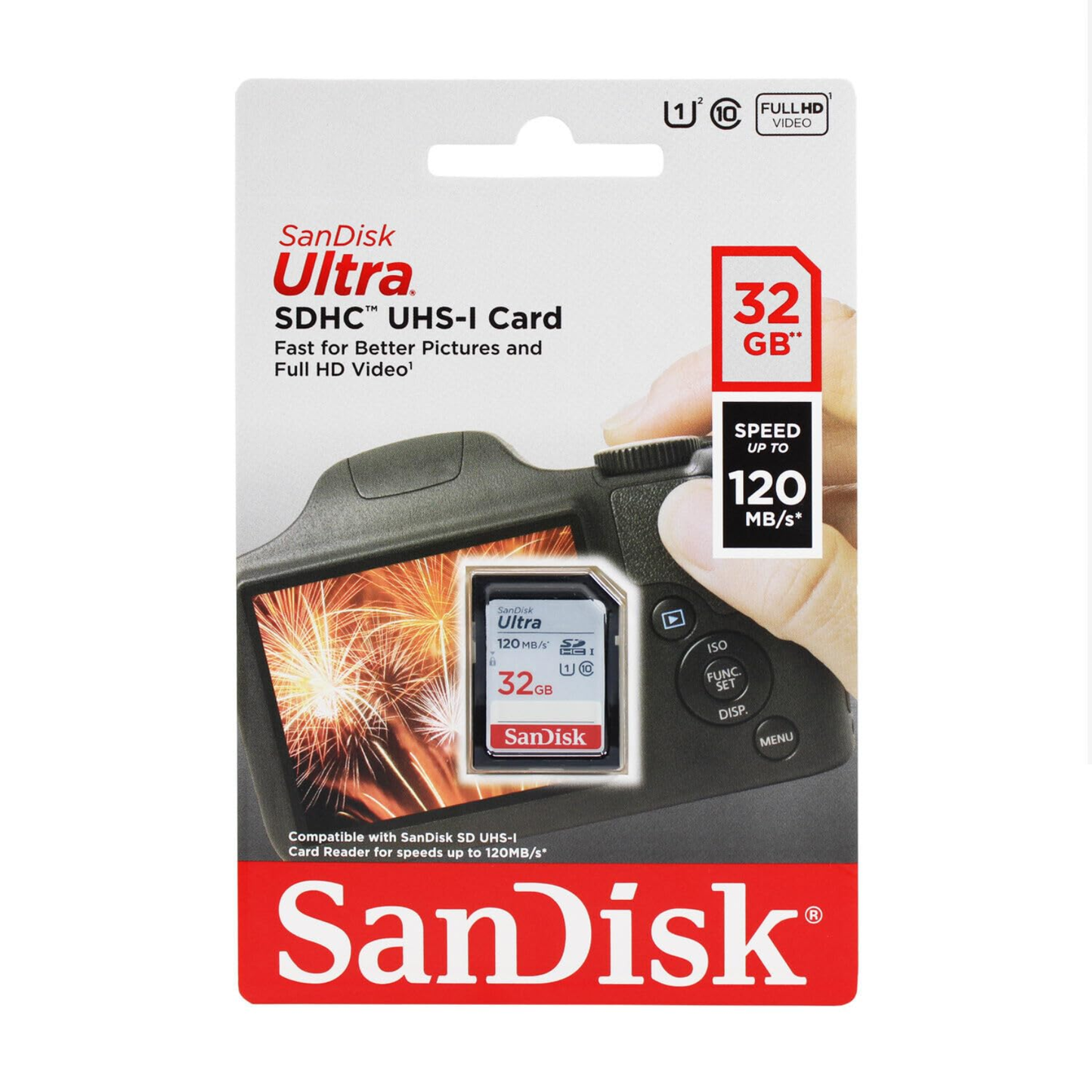 SANDISK ULTRA UHS-I SDXC MEMORY CARD, 32GB, 120MB/S
