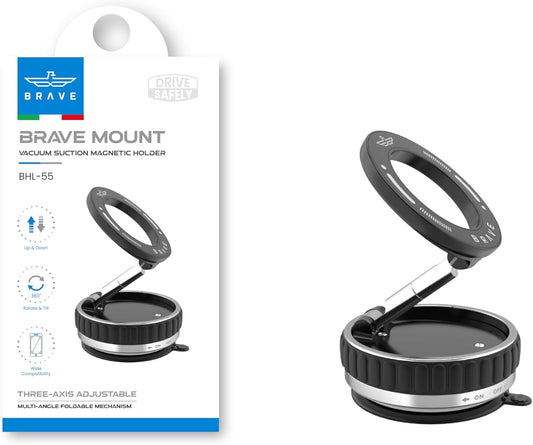 BRAVE MAGNETIC CAR MOUNT MAGSAFE WITH VACUUM SUCTION-BHL-55