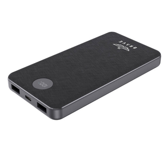 BRAVE- 10000mAh SLIM POWER BANK 22.5W DUAL USB-A PORTS, LED DISPLAYBP-21