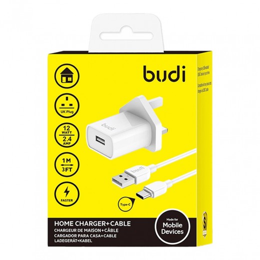 BUDI 12W Home Charger+ MICRO Cable