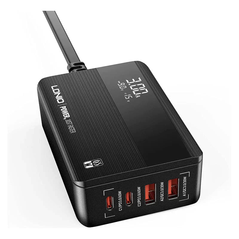 LDNIO- A4808Q 65W SUPER FAST CHARGING DESKTOP CHARGER - USB-C-BLACK