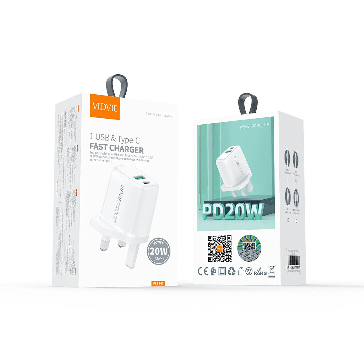 VIDVIE 20W DUAL PORT CHARGING-PLB148