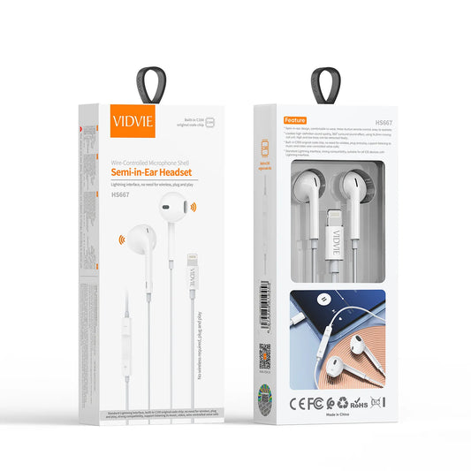 VIDVIE-LIGHTNING WIRED EARPHONE