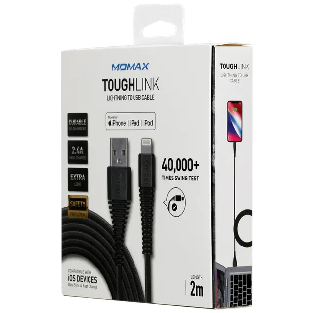 MOMAX TOUGH LINK LIGHTNING TO USB A-1M