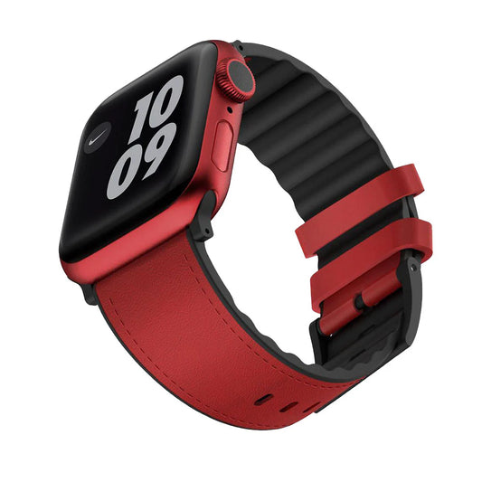 VIVA MADRID - VENTURX-44/42MM LEATHER WATCH STRAP -ROUGE-RED